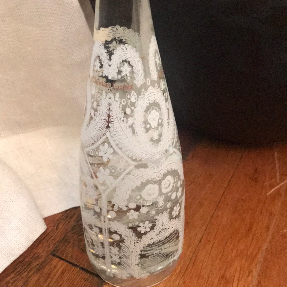Limited Christian Lacroix Evian Lace Glass Bottle